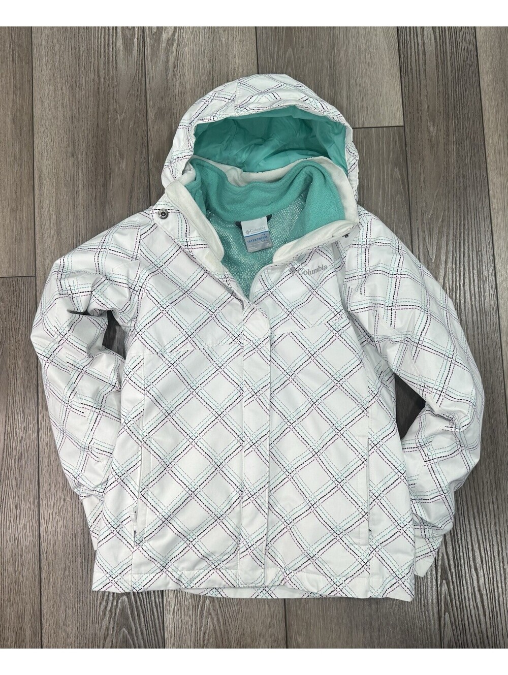 Columbia Jacket Girls Medium Bugaboo Interchange Shell Oceanic White OUTGROW